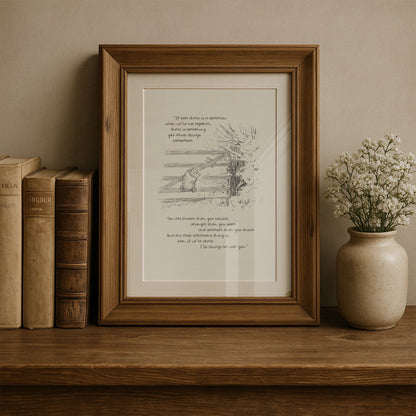 Winnie the Pooh Quote Print: Classic Vintage Illustration