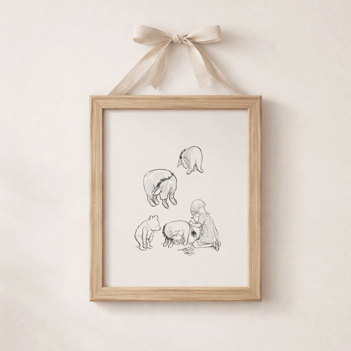 Eeyore's Tail: Winnie the Pooh Classic Vintage Style Print