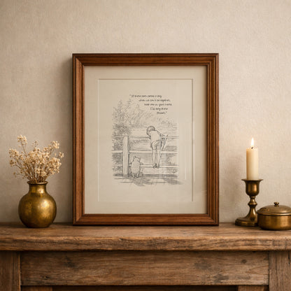 Winnie the Pooh Quote Poster: Vintage Style Print