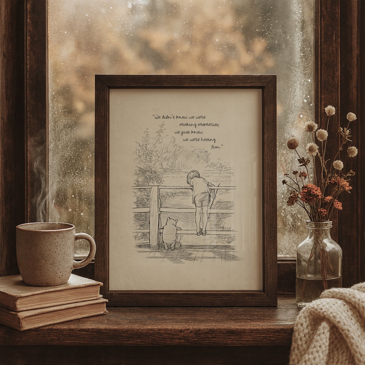 Winnie the Pooh Quote Print: Vintage Style Illustration