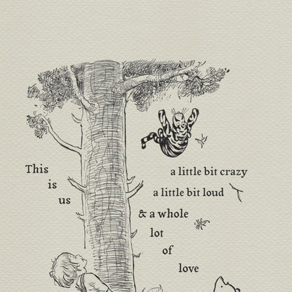 Winnie the Pooh Quote Poster: Humorous Vintage Style Classic Nursery Art