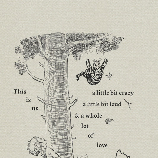 Winnie the Pooh Quote Poster: Humorous Vintage Style Classic Nursery Art