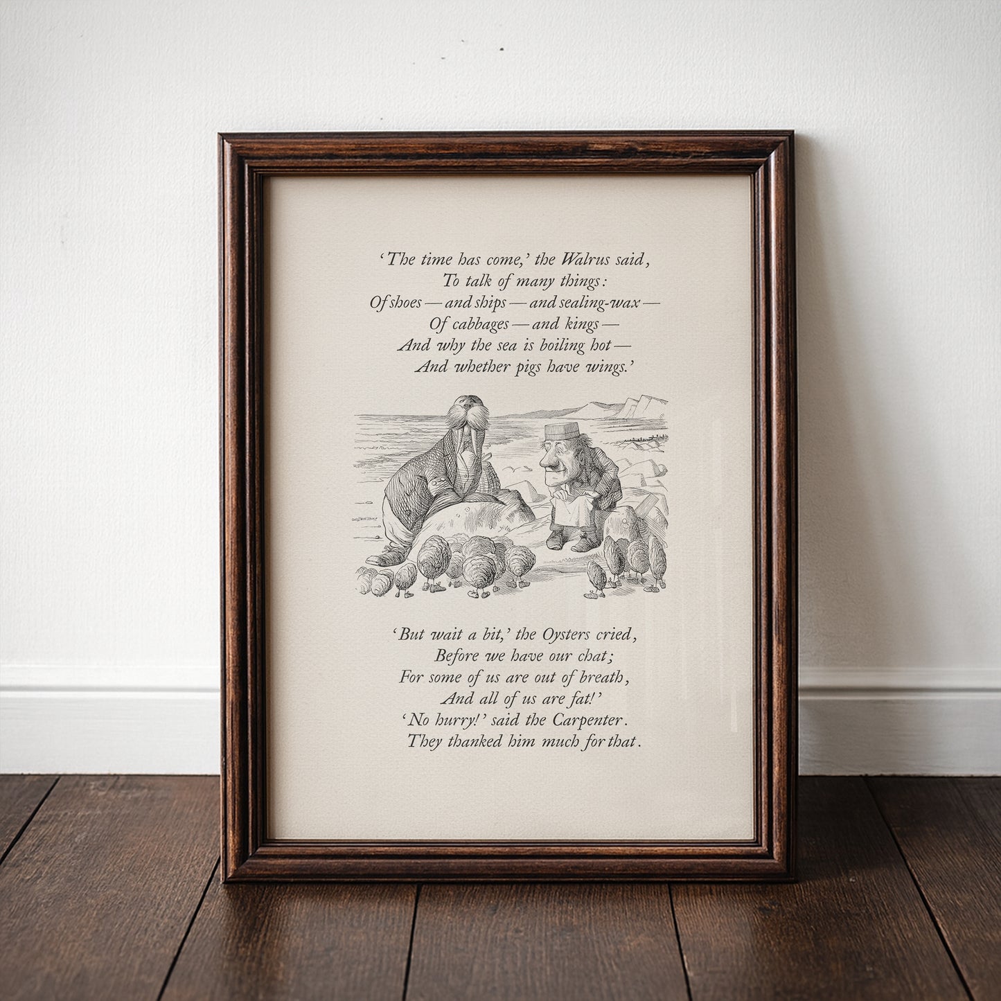 Alice in Wonderland Print: Walrus and Carpenter Classic Wall Art