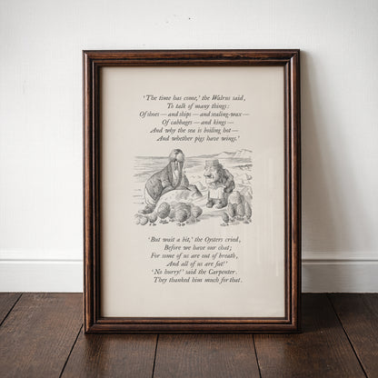 Alice in Wonderland Print: Walrus and Carpenter Classic Wall Art
