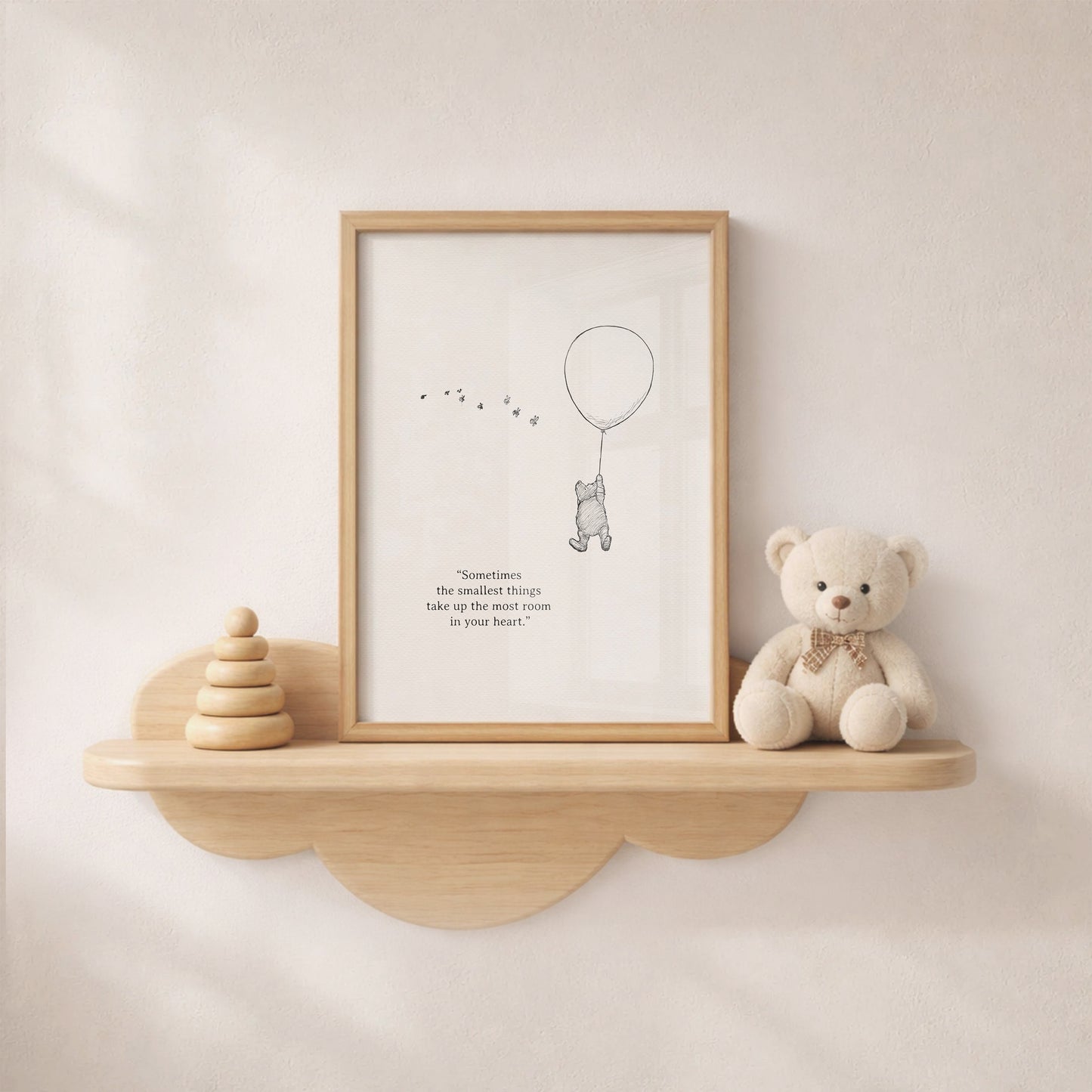 Classic Winnie the Pooh Wall Art Vintage Style Quote Print Gift for Nursery